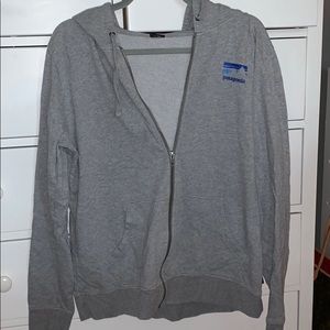 Gray Patagonia zip up jacket